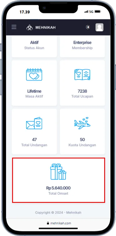 Bukti Penghasilan Reseller Undangan Digital